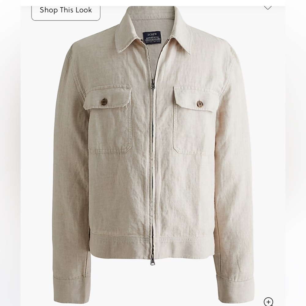 ** J. Crew Lightweight Herringbone linen-blend Jacket. NWT